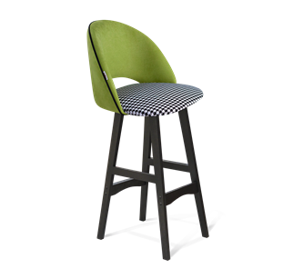 Барный стул SHT-ST34-3 / SHT-S65 (оливковый/гусиная лапка/венге) в Копейске