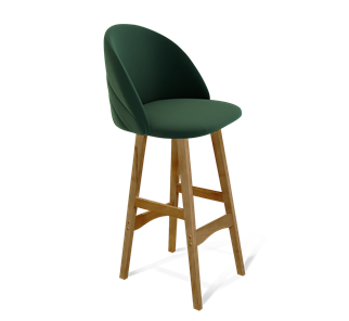 Барный стул SHT-ST35-2 / SHT-S65 (лиственно-зеленый/светлый орех) в Миассе
