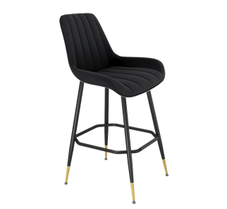 Барный стул SHT-ST37 / SHT-S148 (ночное затмение/черный муар/золото) в Миассе