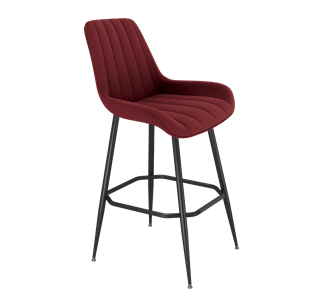 Барный стул SHT-ST37 / SHT-S148 (рубиновое вино/черный муар) в Миассе