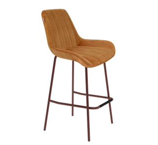 Барный стул SHT-ST37 / SHT-S29P (горчичный/медный металлик) в Миассе