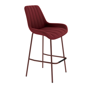 Барный стул SHT-ST37 / SHT-S29P (рубиновое вино/медный металлик) в Миассе