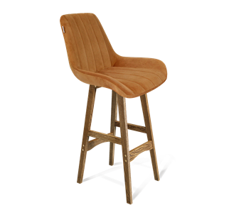 Барный стул SHT-ST37 / SHT-S65 (горчичный/дуб брашированный коричневый) в Копейске