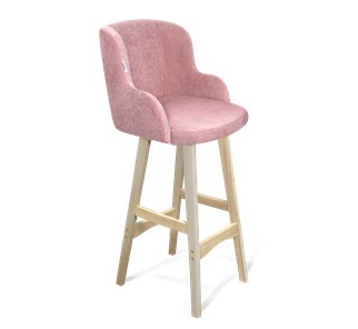 Барный стул SHT-ST39 / SHT-S65 (пыльная роза/прозрачный лак) в Миассе