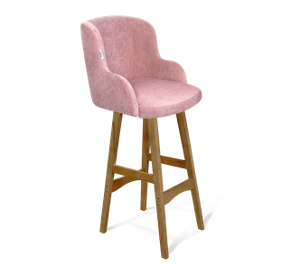 Барный стул SHT-ST39 / SHT-S65 (пыльная роза/светлый орех) в Миассе