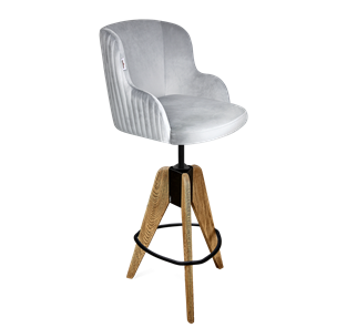 Барный стул SHT-ST39-1 / SHT-S92 (серое облако/браш.коричневый/черный муар) в Миассе
