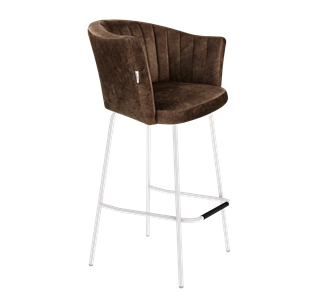 Барный стул SHT-ST42-1 / SHT-S29P (кофейный трюфель/белый муар) в Миассе