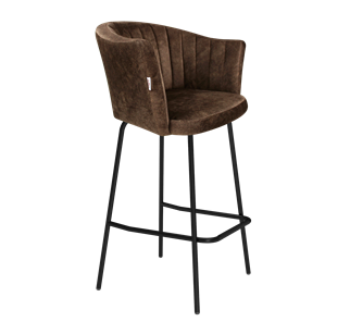 Барный стул SHT-ST42-1 / SHT-S29P (кофейный трюфель/черный муар) в Миассе