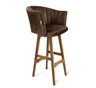 Барный стул SHT-ST42-1 / SHT-S65 (кофейный трюфель/дуб брашированный коричневый) в Челябинске - предосмотр