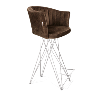 Барный стул SHT-ST42-1 / SHT-S66 (кофейный трюфель/хром лак) в Магнитогорске