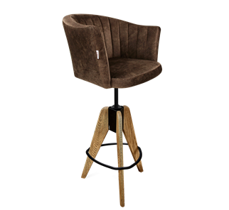 Барный стул SHT-ST42-1 / SHT-S92 (кофейный трюфель/браш.коричневый/черный муар) в Миассе