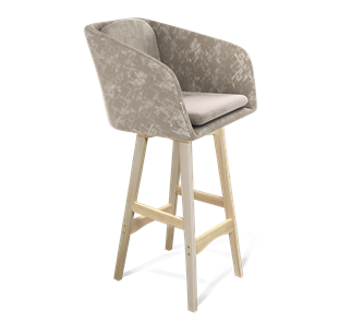 Барный стул SHT-ST43-1 / SHT-S65 (карамельный латте/прозрачный лак) в Магнитогорске
