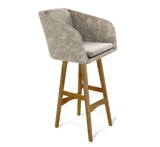 Барный стул SHT-ST43-1 / SHT-S65 (карамельный латте/светлый орех) в Магнитогорске