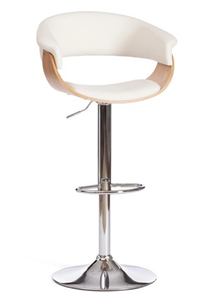 Барный стул VIMTA (mod.4021S) белый/натуральный/хром арт.13660 в Челябинске - изображение