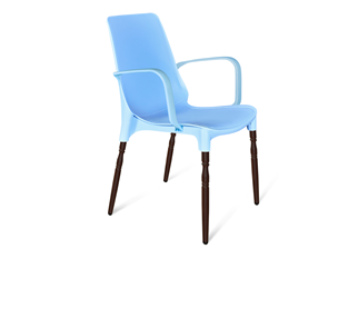 Обеденный стул SHT-ST76/S424-F (голубой/коричневый муар) в Миассе