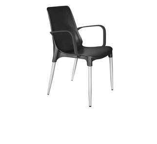 Обеденный стул SHT-ST76/S424-С (черный/хром лак) в Магнитогорске