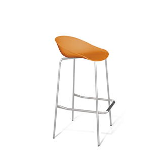 Барный стул SHT-ST19/S29 (оранжевый/хром лак) в Миассе