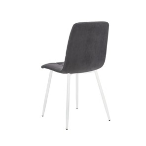 Обеденный стул Leset Скай (Металл белый/велюр графит) в Копейске - предосмотр 3
