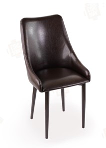 Обеденный стул Хэнк каркас металл коричневый, экокожа аттика шоколад в Копейске