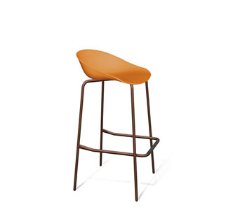 Барный стул SHT-ST19/S29 (оранжевый/медный металлик) в Златоусте