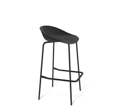 Барный стул SHT-ST19/S29 (черный/черный муар) в Копейске - изображение