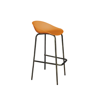 Барный стул SHT-ST19/S29 (оранжевый/черный муар/золотая патина) в Магнитогорске