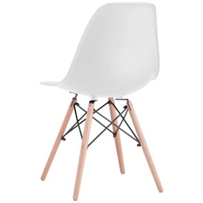 Комплект стульев 4 шт. BRABIX "Eames CF-010", пластик белый, опоры дерево/металл, 532630, 2033A в Златоусте