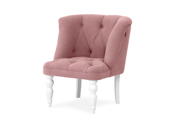 Мягкое кресло Бриджит розовый ножки белые в Магнитогорске
