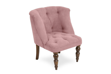 Кресло на ножках Бриджит розовый ножки коричневые в Магнитогорске