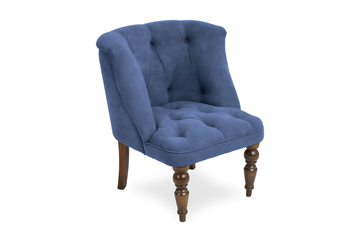 Кресло на ножках Бриджит синий ножки коричневые в Миассе - предосмотр 1