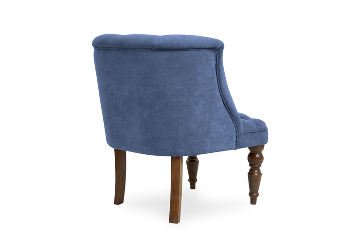 Кресло на ножках Бриджит синий ножки коричневые в Миассе - изображение 3