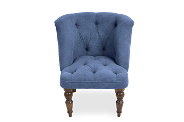 Кресло на ножках Бриджит синий ножки коричневые в Миассе