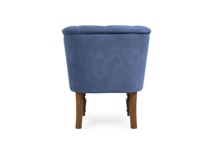 Кресло на ножках Бриджит синий ножки коричневые в Миассе - изображение 5