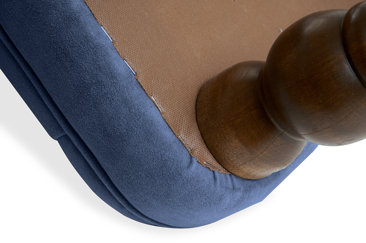 Кресло на ножках Бриджит синий ножки коричневые в Миассе - изображение 7