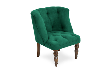 Мягкое кресло Бриджит зеленый ножки коричневые в Челябинске - предосмотр