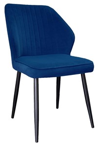 Обеденный стул 222, микровелюр Z20 синий, ножки черные в Магнитогорске