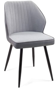 Обеденный стул 222 v08 серый, ножки черные в Миассе