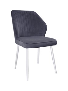 Обеденный стул 222 v11 серый, ножки белые в Копейске