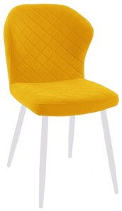 Кухонный стул 239 желтый, ножки белые в Челябинске