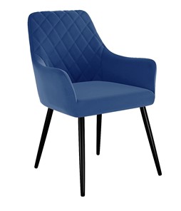 Обеденный стул 241, микровелюр Z20 синий, ножки черные в Челябинске