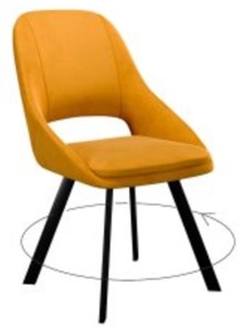 Обеденный стул 247 Поворотный  апельсин/черный в Магнитогорске