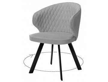 Обеденный стул 249 Поворотный, Микровелюр B22 Grey / опоры черные в Копейске