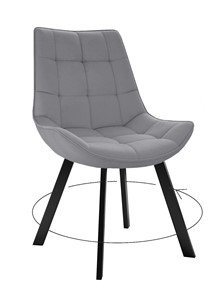 Мягкий стул 263 Поворотный, Микровелюр B22 Grey / опоры черные в Магнитогорске