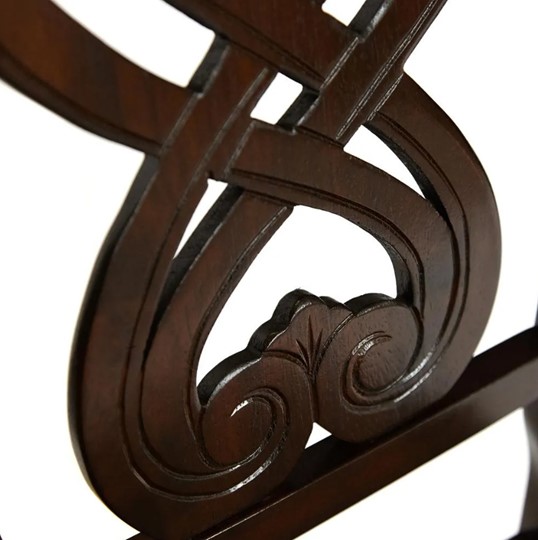 Кухонный стул Андромеда, дерево гевея 47х55х107 Cappuchino/ткань коричневая S 168-7 арт.19543 в Челябинске - изображение 5