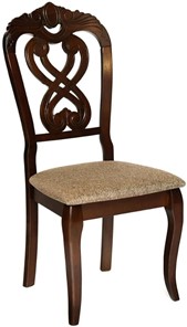 Кухонный стул Андромеда, дерево гевея 47х55х107 Cappuchino/ткань коричневая S 168-7 арт.19543 в Челябинске - предосмотр