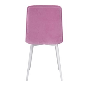 Кухонный стул Антика, велюр тенерифе розовый/Цвет металл белый в Челябинске - предосмотр 3