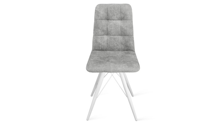 Кухонный стул Аспен К3 (Белый матовый/Микровелюр Wellmart Silver) в Магнитогорске - изображение 3