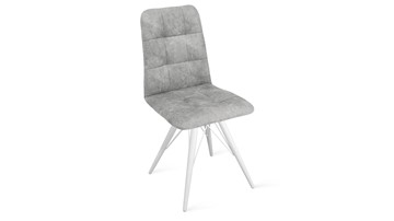 Кухонный стул Аспен К3 (Белый матовый/Микровелюр Wellmart Silver) в Копейске