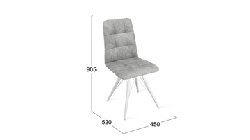 Кухонный стул Аспен К3 (Белый матовый/Микровелюр Wellmart Silver) в Челябинске - предосмотр 5