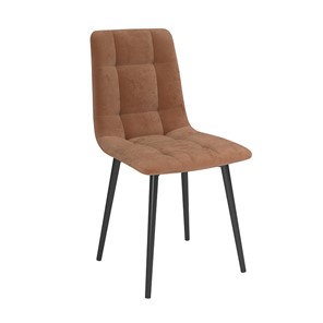 Обеденный стул Белла, велюр тенерифе корица/Цвет металл черный в Копейске